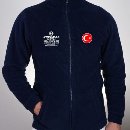 Baskılı Lacivert Polar