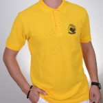 Baskılı Polo Yaka Tişört Sarı