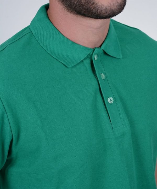 Baskılı Polo Yaka Tişört Yeşil