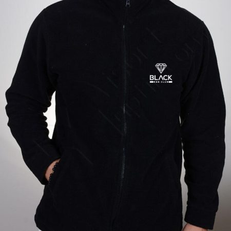 Baskılı Siyah Polar