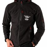 Baskılı Siyah Softshell Mont