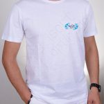 Penye Tişört Baskılı Beyaz