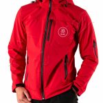 Baskılı Kırmızı Softshell Mont